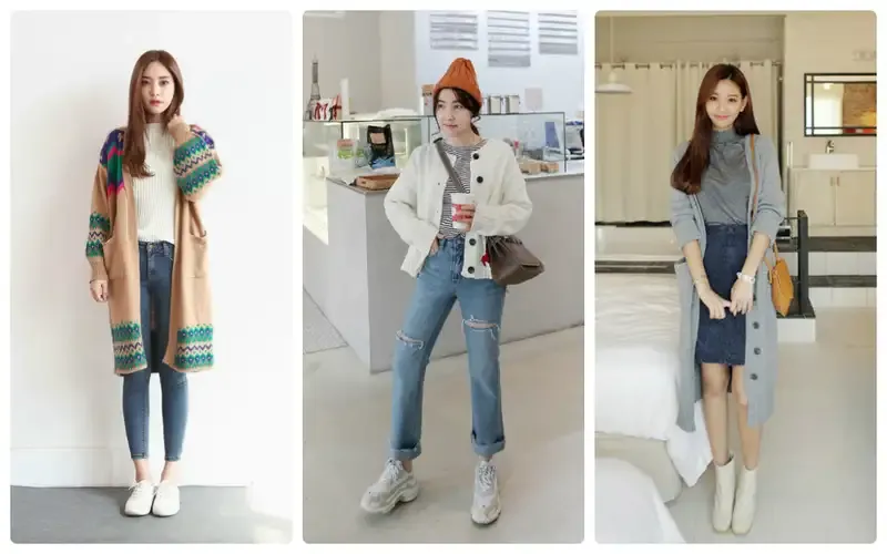 Cách phối đồ với áo cardigan 3