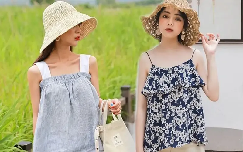 Cách phối đồ với áo hai dây 1
