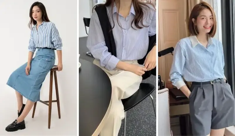 Những kiểu phối đồ với áo kẻ sọc 2