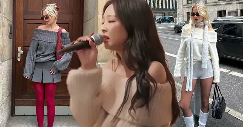 Phối đồ với áo len dệt kim 1
