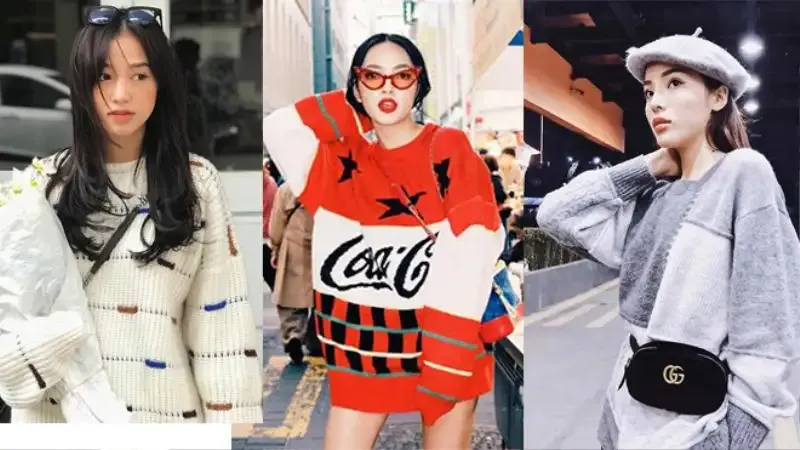 Cách phối đồ với áo len oversize 2