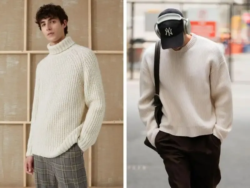Cách phối đồ với áo len oversize 3
