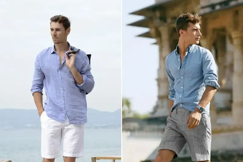 Cách phối đồ với áo sơ mi vải lanh cho nam giới 3