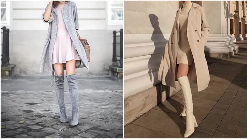 Tip phối đồ với giày boot cổ cao và blazer dáng rộng