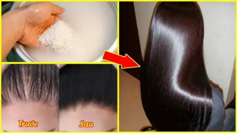 Sử dụng nước vo gạo để dưỡng tóc 