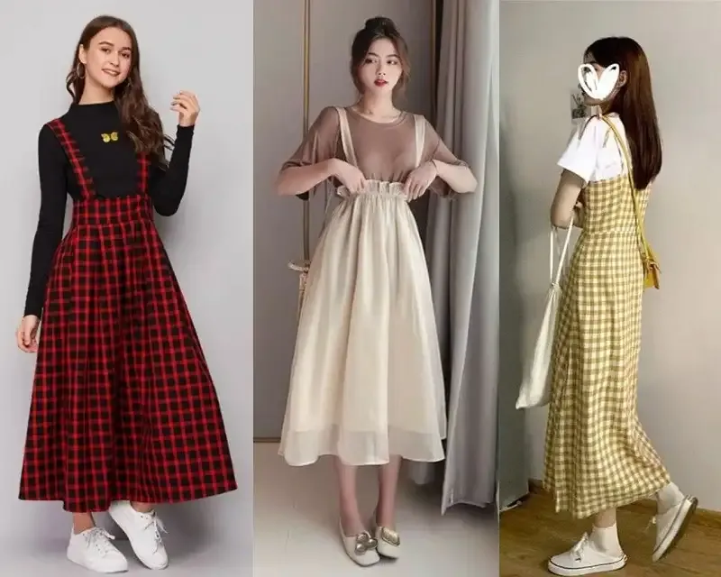 Cách phối đồ với đầm yếm 3