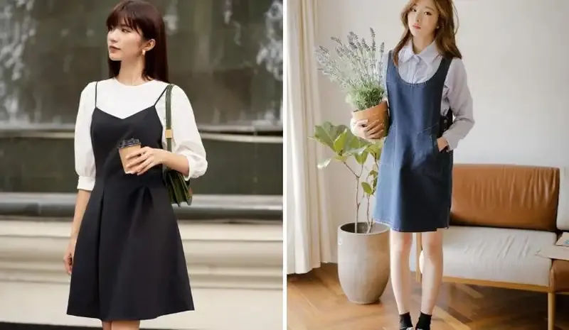 Cách phối đồ với đầm yếm 5