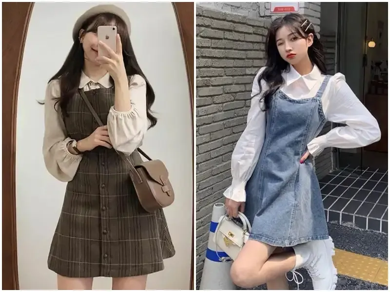 Cách phối đồ với đầm yếm 6