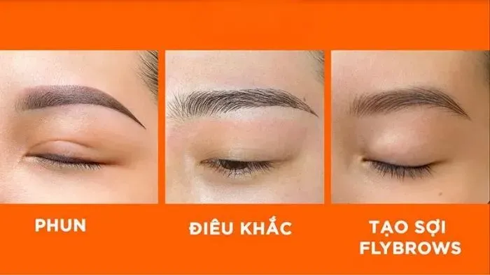 So sánh chân mày phun xăm và chân mày điêu khắc