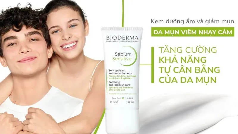 Kem dưỡng ẩm cho da nhạy cảm bị mụn nhẹ Sébium Kerato+