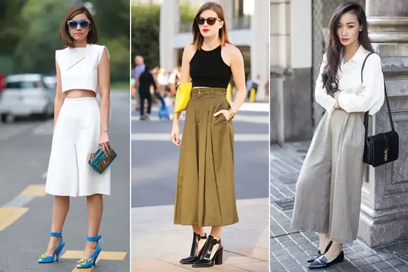 Những kiểu quần culottes phổ biến 1