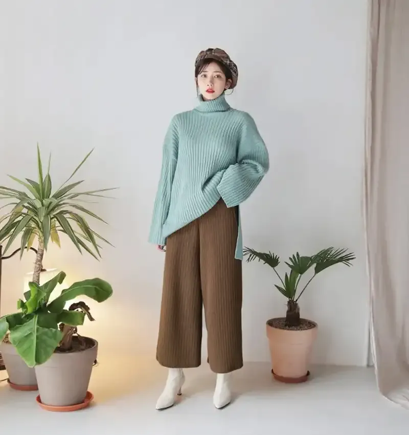 Mẹo phối đồ đơn giản với quần len 1