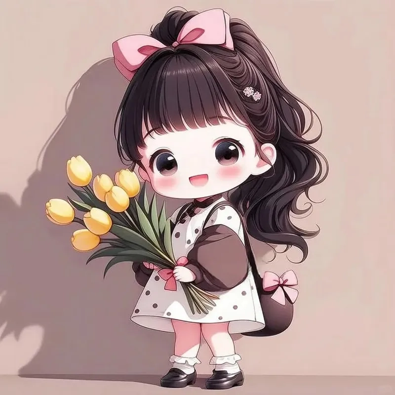 Nổi bật với ảnh chibi cute nữ đơn giản nhưng vẫn cuốn hút