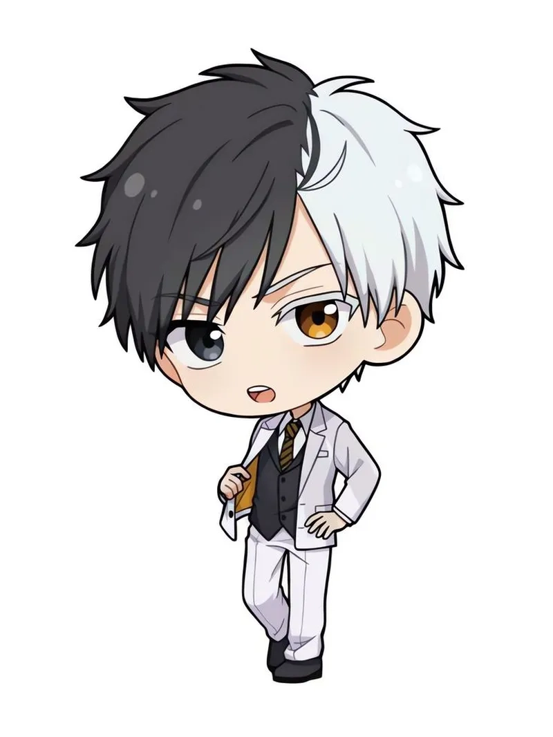 Nhỏ nhưng vẫn cực ngầu với ảnh anime chibi lạnh lùng