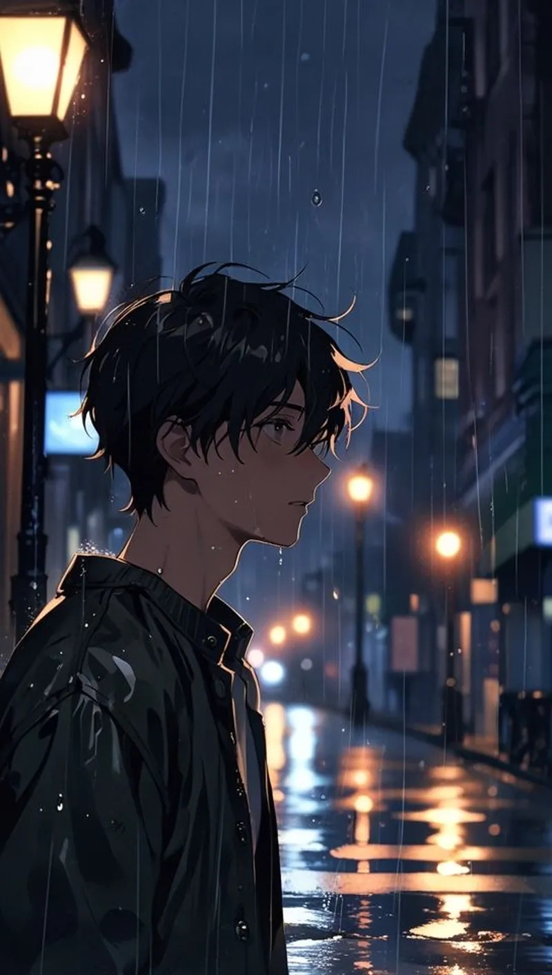 Đầy tâm trạng với hình nền anime nam buồn