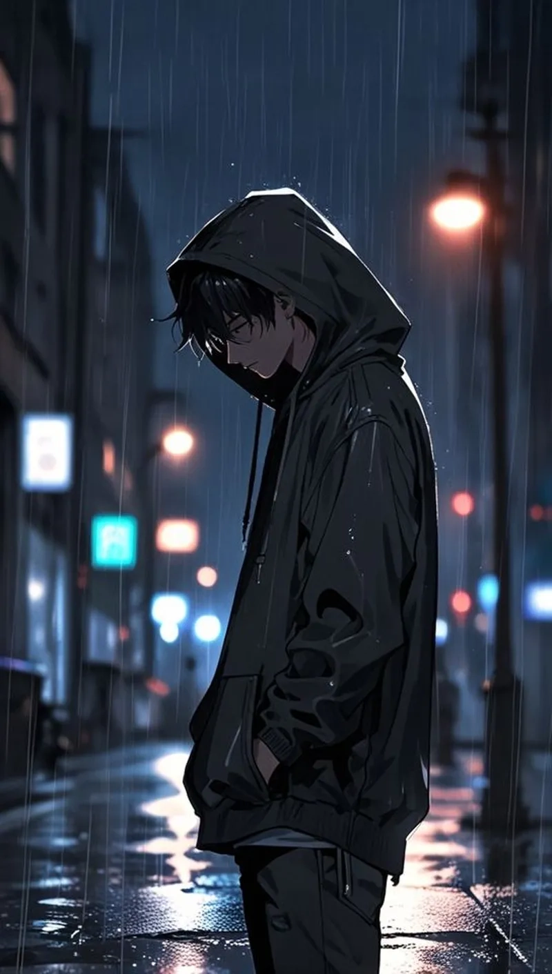 Tận hưởng sự cô đơn qua hình anime nam buồn