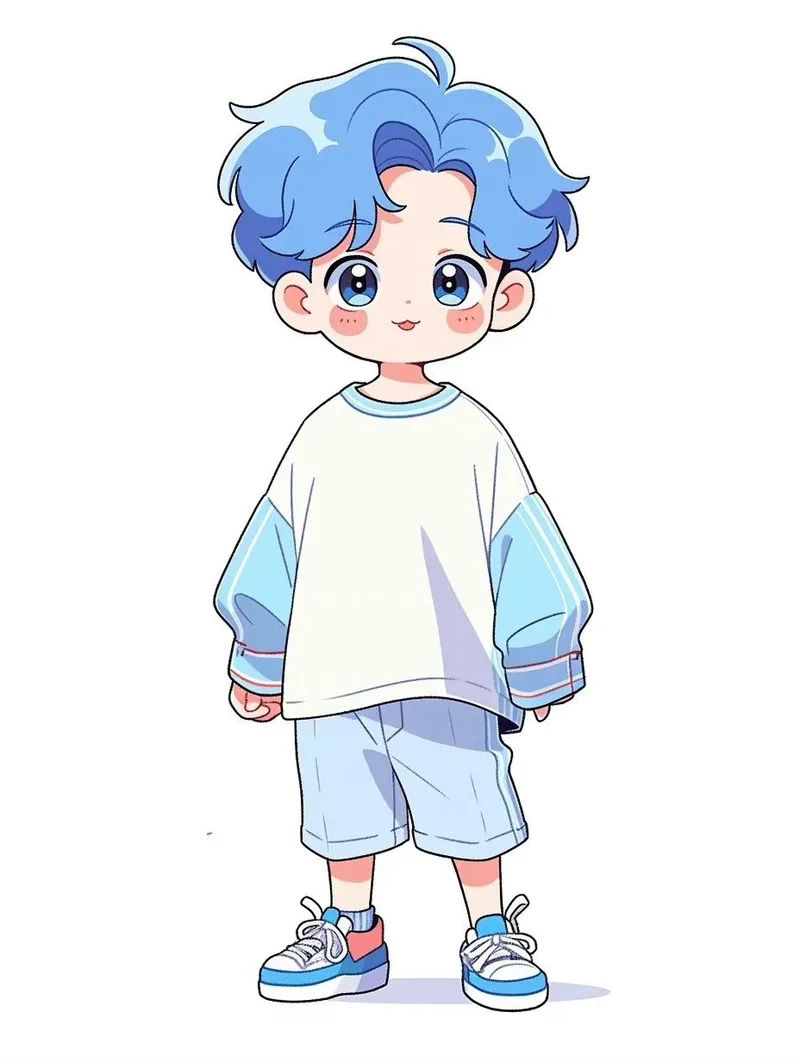 Ảnh anime nam cute chibi dễ thương, phù hợp làm hình nền