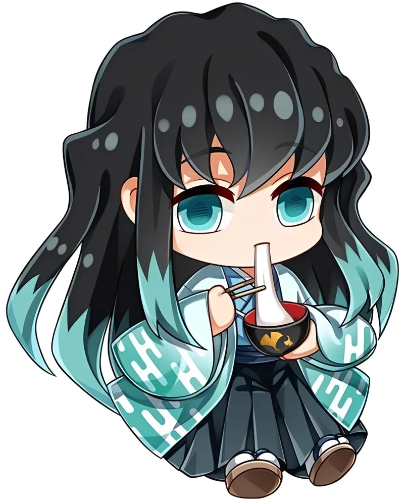 Dễ thương nhưng vẫn cool ngầu với Tokito Muichiro chibi
