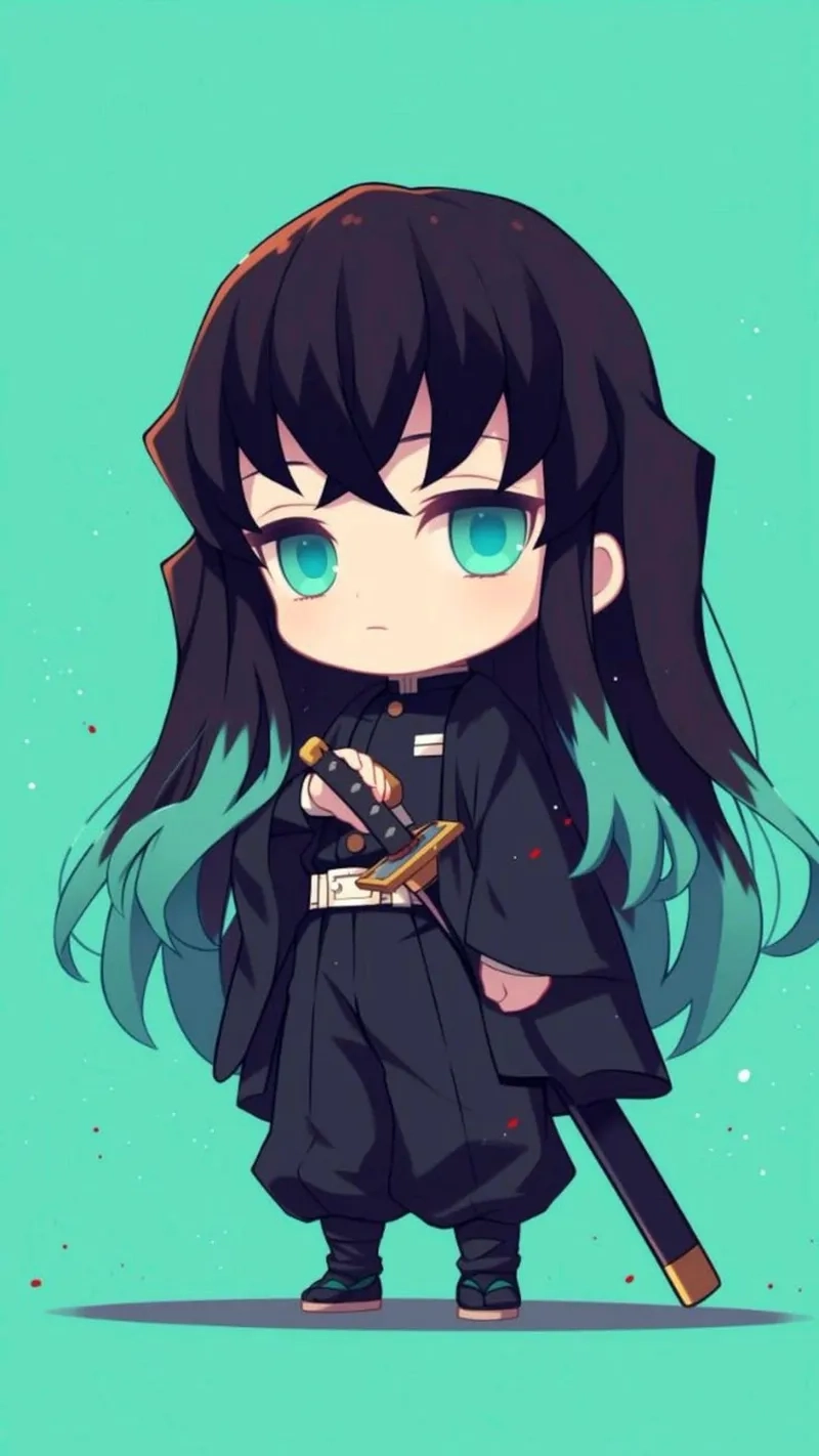 Muichiro đáng yêu trong phiên bản chibi Muichiro Tokito