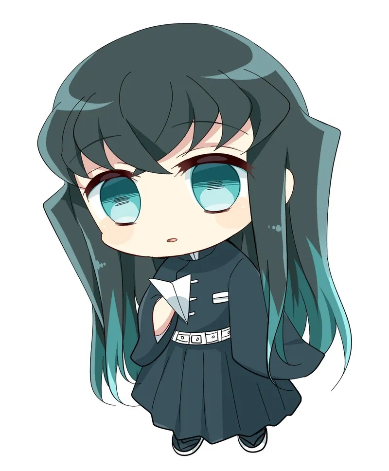 Phiên bản chibi dễ thương của Tokito Muichiro cute chibi