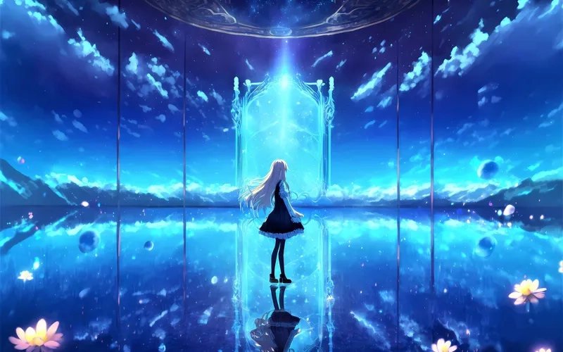 Ảnh nền máy tính anime cute dễ thương, đầy màu sắc sinh động