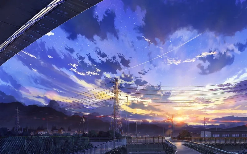 Ảnh nền máy tính anime phong cảnh nghệ thuật, đẹp mê hồn