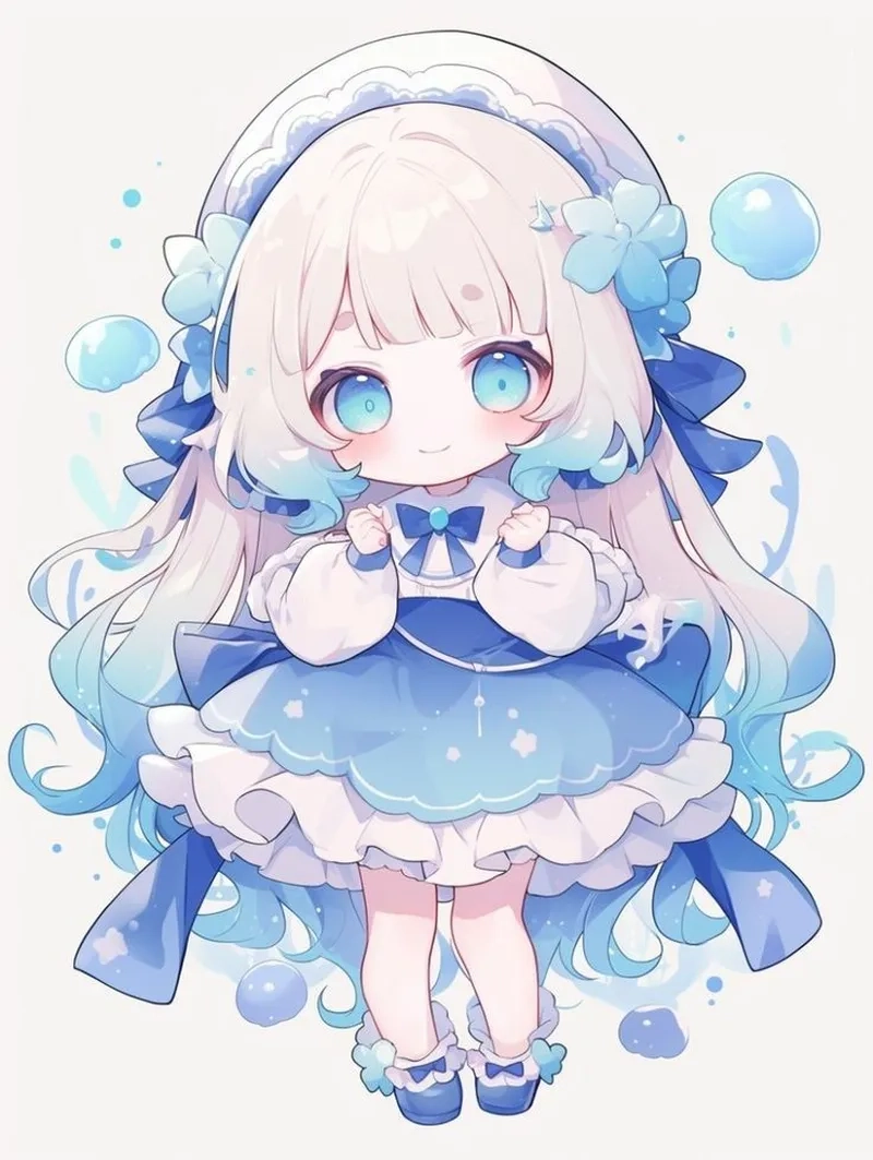 Ảnh anime nữ cute chibi dễ thương, phù hợp làm avatar