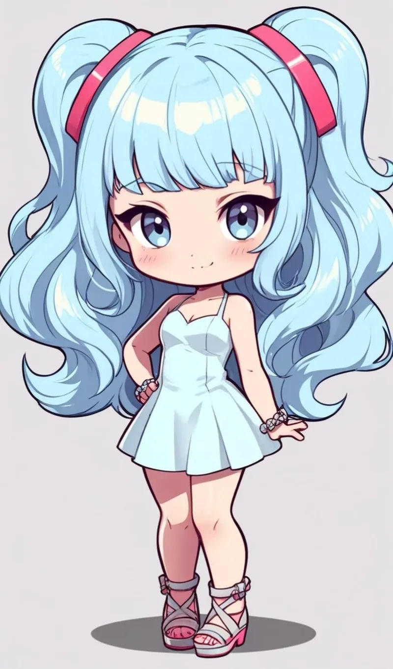 Ảnh anime nữ chibi mang phong cách đáng yêu, tươi sáng