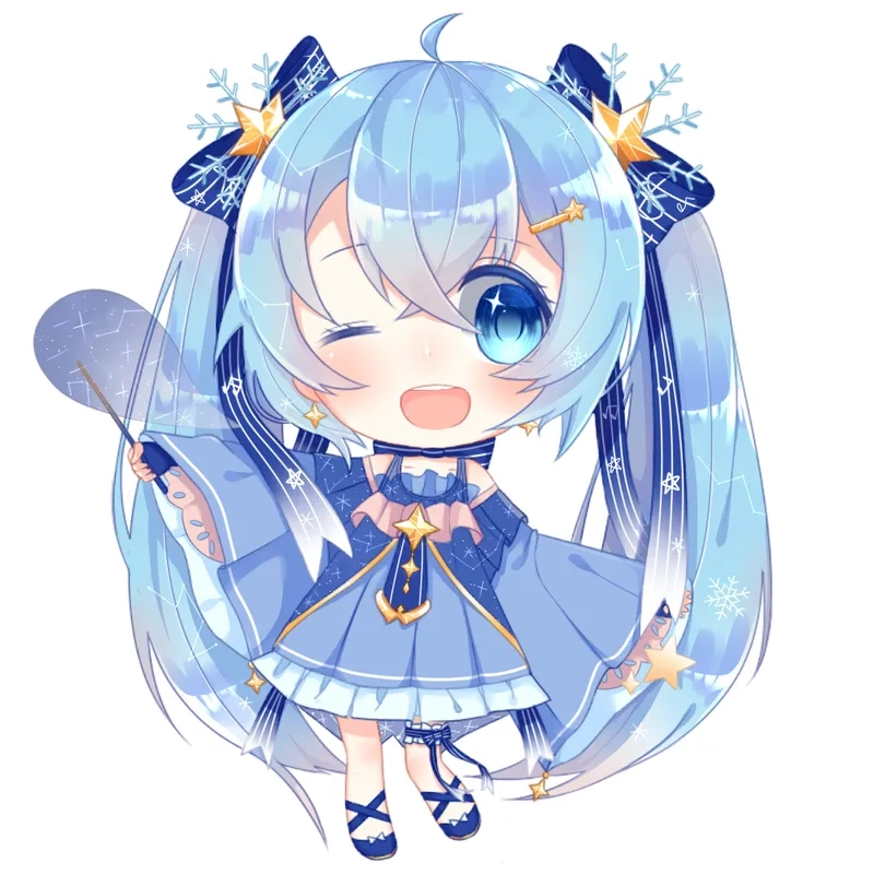 Hình anime nữ chibi đáng yêu, phù hợp làm hình nền điện thoại