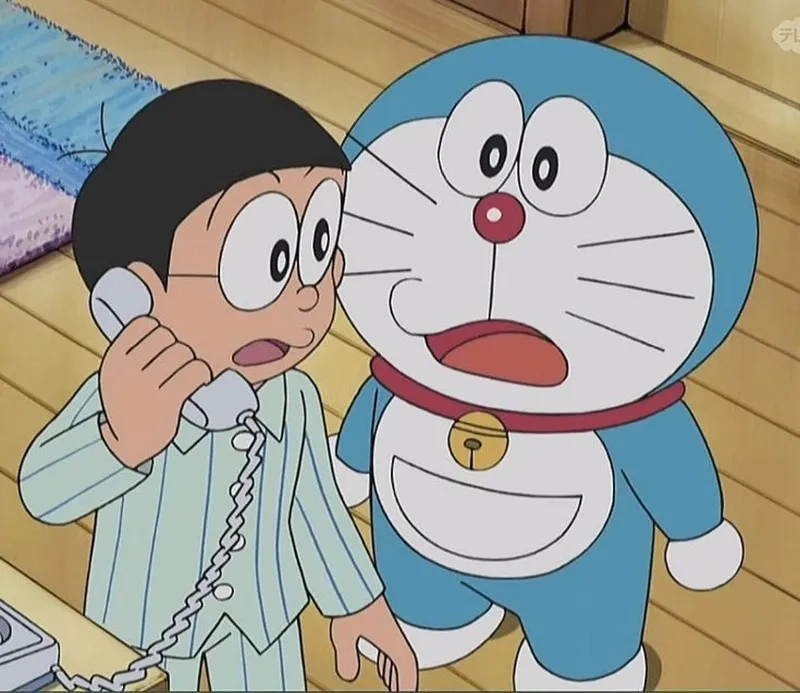 Ảnh Nobita và Doraemon cute ghi lại khoảnh khắc hài hước, dễ thương