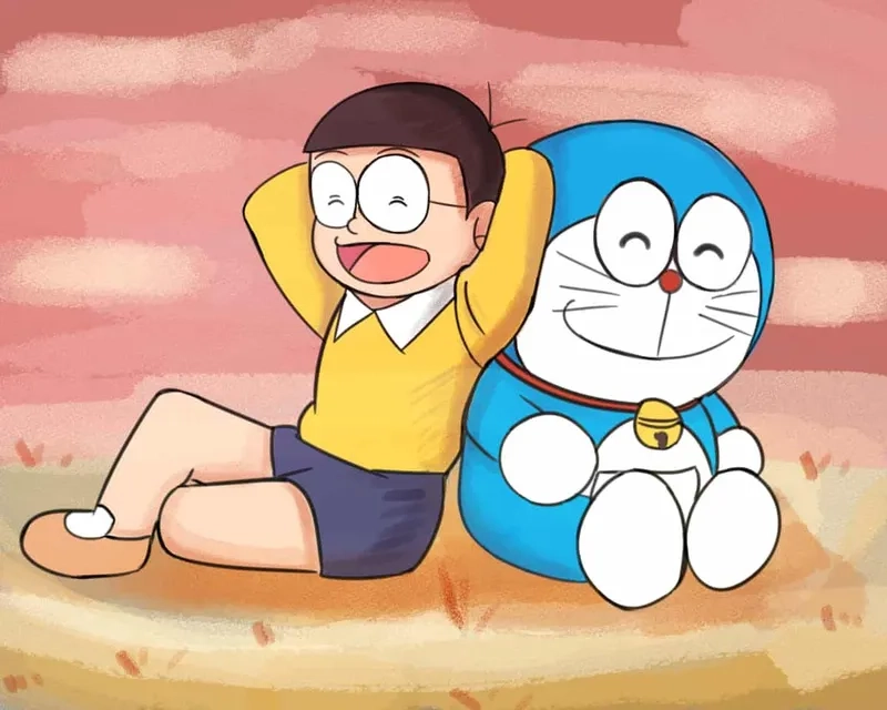 Hình ảnh Doremon và Nobita lưu giữ những khoảnh khắc đẹp nhất