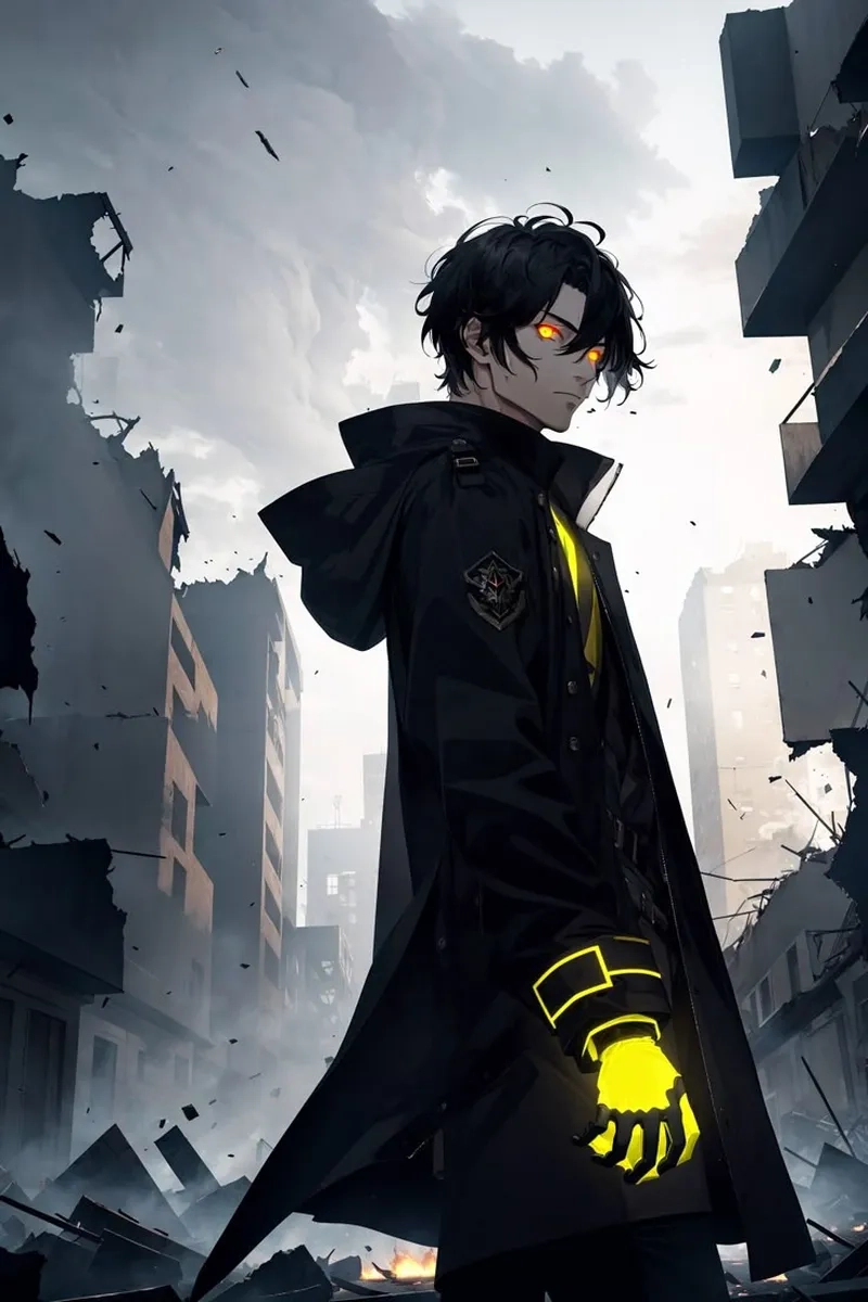 Hình nền anime ngầu lạnh lùng bí ẩn, phong cách mạnh mẽ, ấn tượng