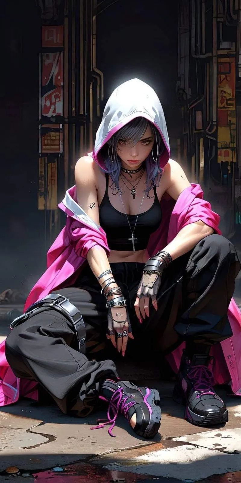 Hình nền anime ngầu nữ cute dễ thương nhưng vẫn chất lừ