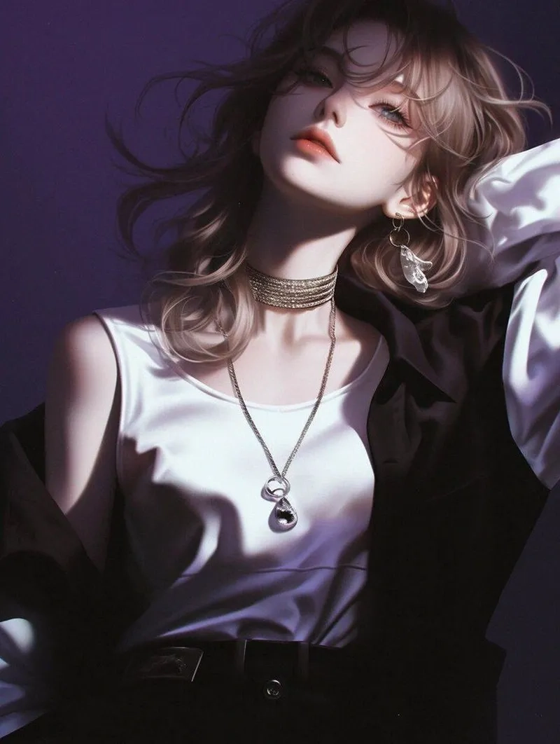 Hình nền ngầu anime nữ đẹp mê hoặc, phù hợp cho fan anime