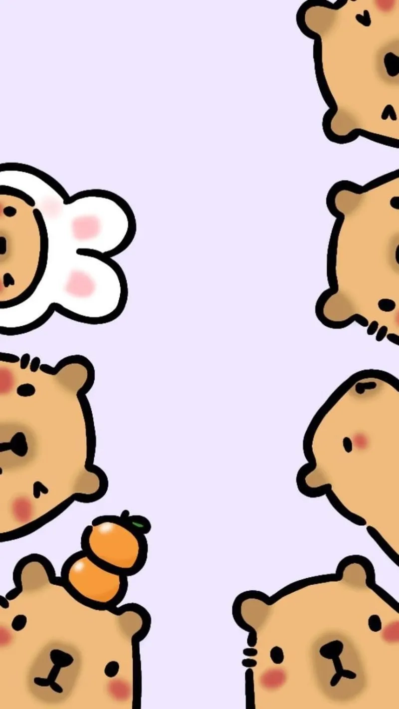 Làm mới màn hình với hình nền máy tính đẹp cute capybara