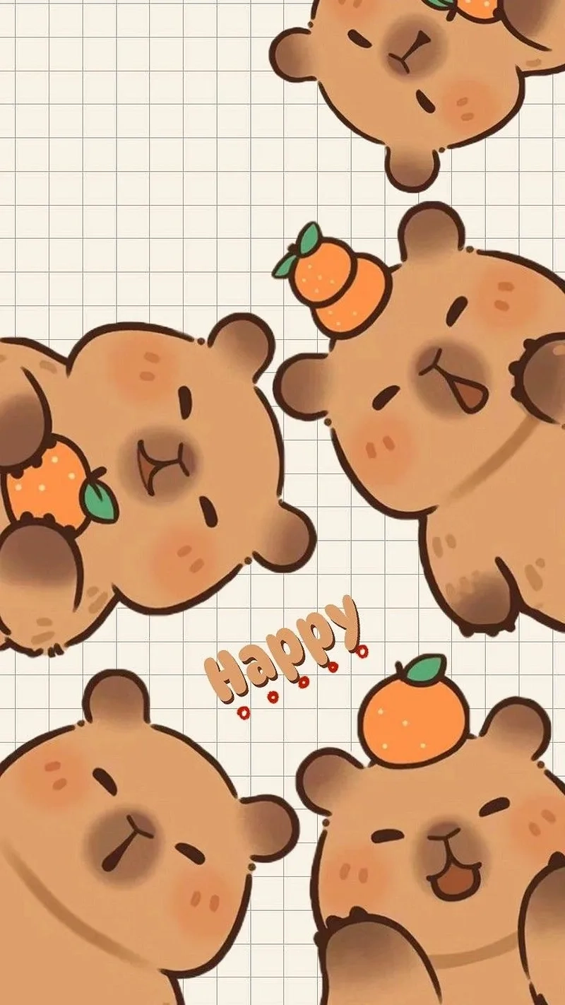 Tận hưởng sự đáng yêu với hình nền capybara dễ thương