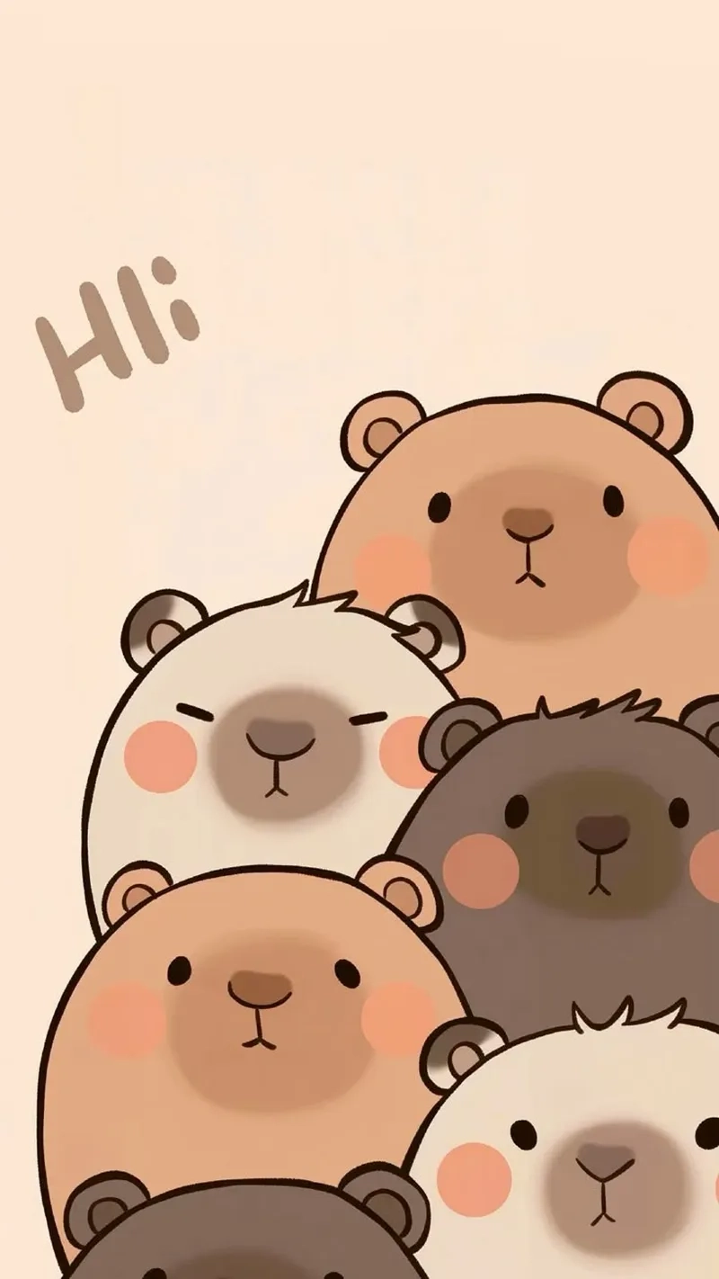 Thêm sự ngộ nghĩnh với capybara cute trên màn hình