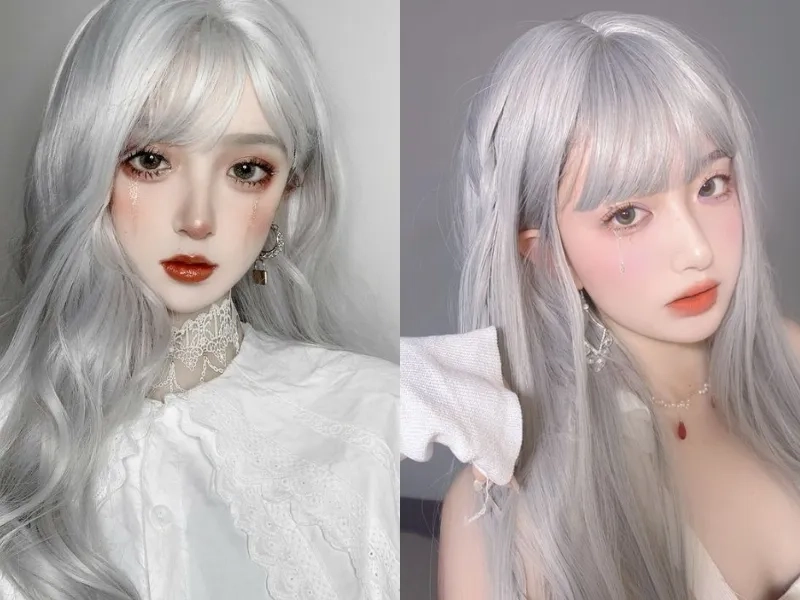 Tóc bạn thêm phần nổi bật nhờ tóc màu bạch kim cực trendy