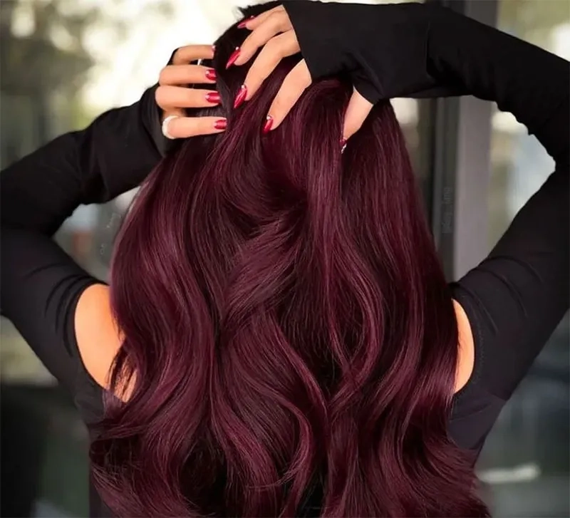 Màu tóc đỏ tím nhẹ nhẹ nhàng và cuốn hút