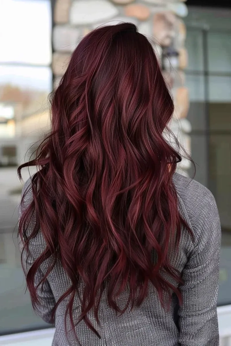 Nhuộm tím ánh đỏ tạo vibe thời thượng