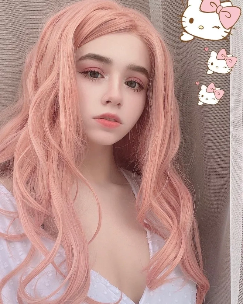 Nhuộm tóc màu hồng đào cho phong cách ngọt ngào