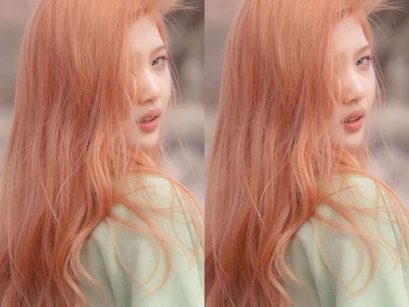 Tóc màu hồng cam đào cho vẻ đẹp tươi mới