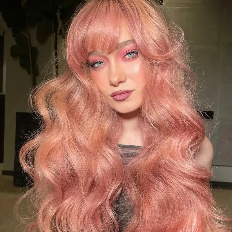 Tóc màu cam hồng cho phong cách trẻ trung