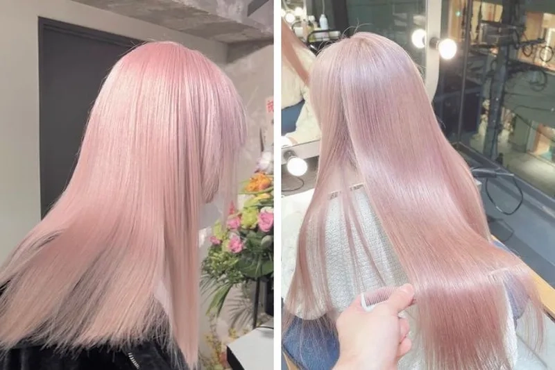 Nhuộm tóc hồng pastel tạo vẻ đẹp mơ màng