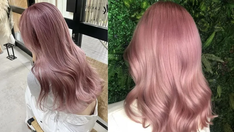 Màu tóc hồng khói cho phong cách thời thượng