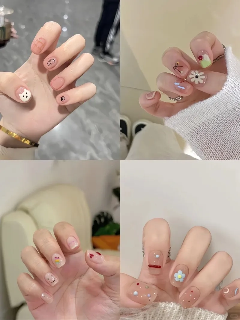 Đẹp nhẹ nhàng với mẫu móng tay ngắn đẹp nhẹ nhàng cho nàng