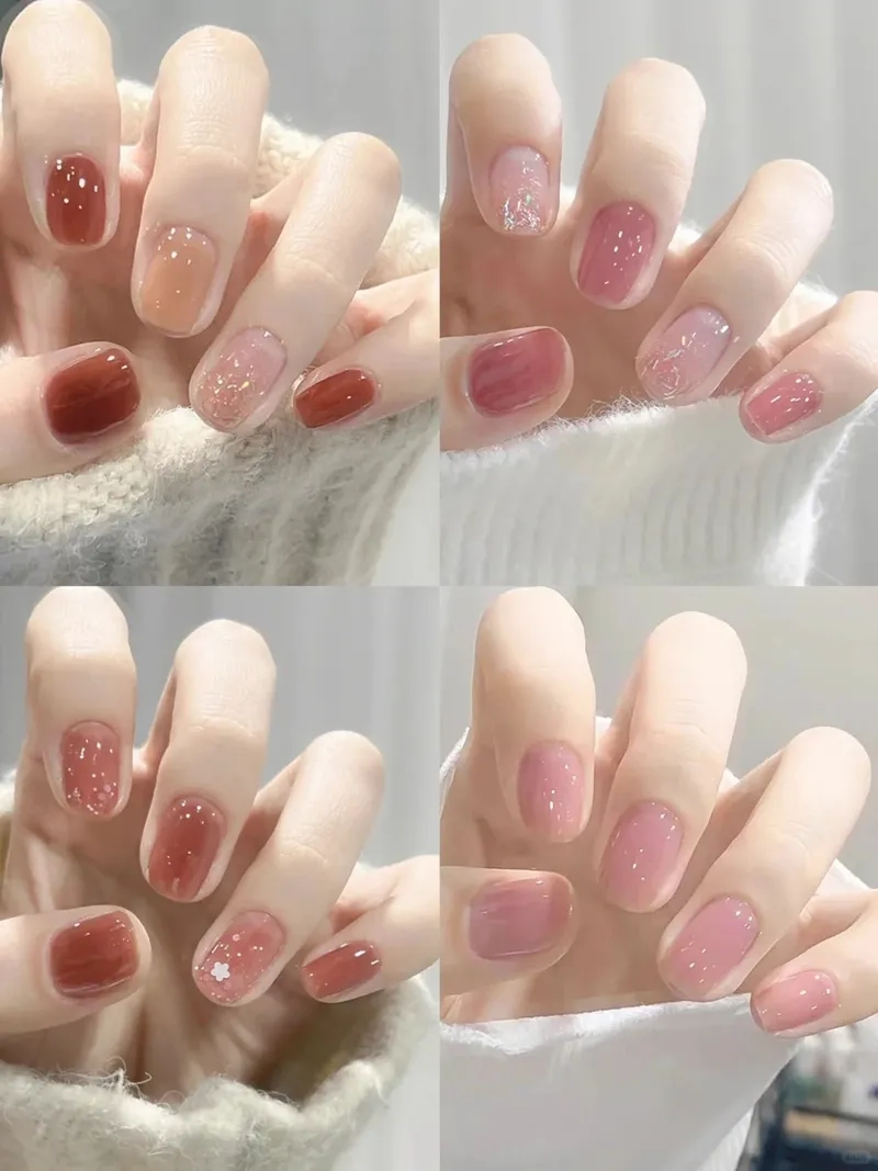 Thanh lịch và tinh tế nhờ mẫu nail đơn giản móng ngắn