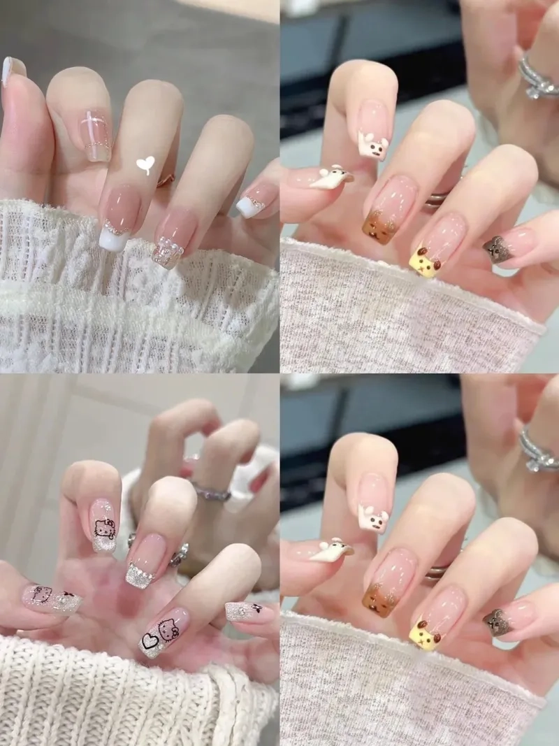 Phong cách hiện đại cùng mẫu nail tay đơn giản đẹp