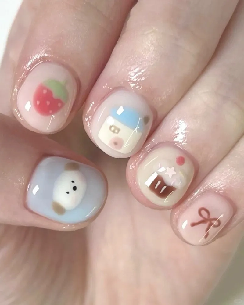 Đơn giản mà xinh xắn chính là nail dễ thương đơn giản bạn cần thử