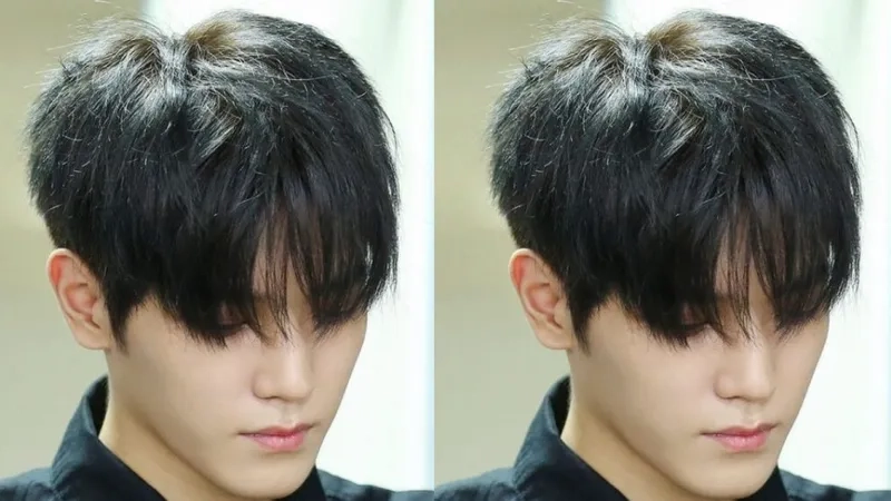 Màu tóc nâu đen nam phong cách trẻ trung và nam tính